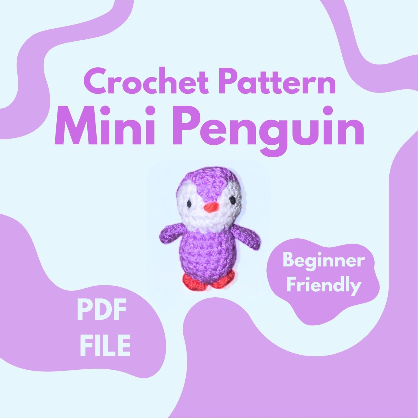 Mini Amigurumi Penguin - Beginner-Friendly Crochet Pattern - Adorable Tiny Plush