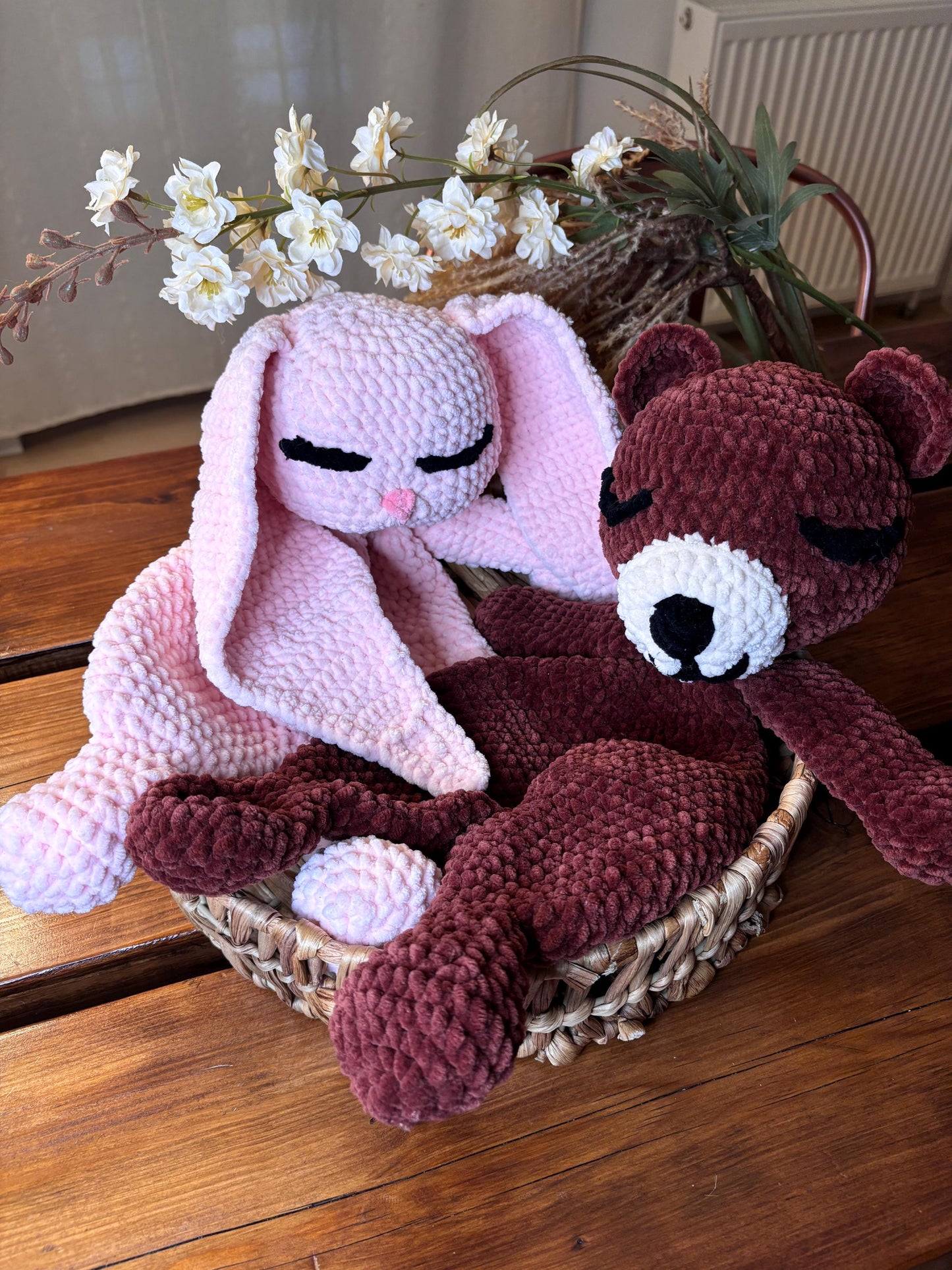Mega Snuggler Crochet Pattern Bundle - 9 Farm Animal Loveys PDF | Donkey, Bunny, Duck, Owl, Cow, Bear, Pig, Penguin, Giraffe