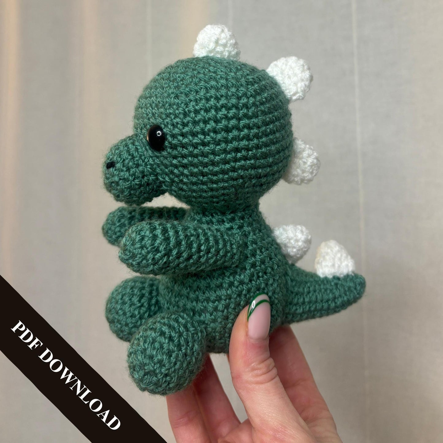 Dinosaur Crochet Pattern - Amigurumi for beginners - Easy step by step