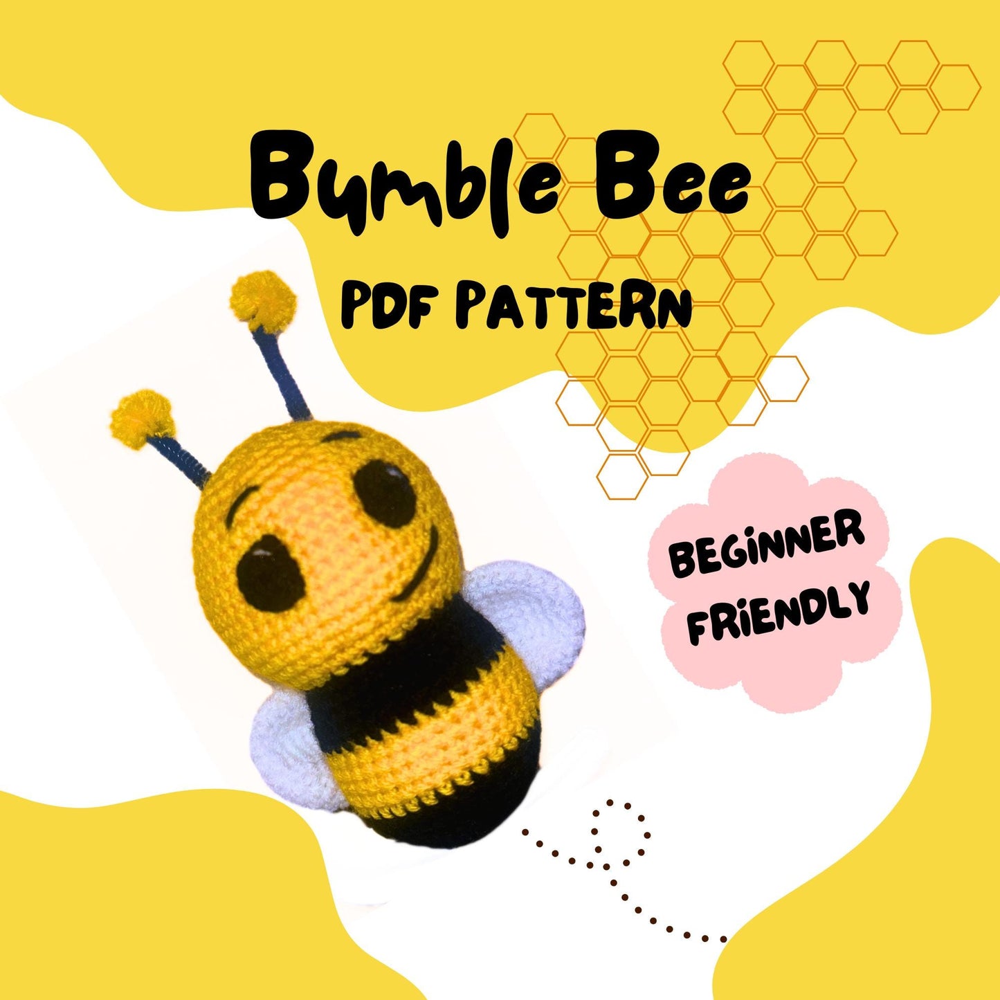 Crochet Bee Pattern - Cute Amigurumi Plush Toy - Beginner-Friendly PDF