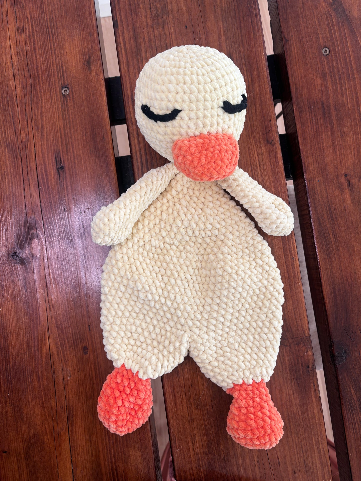 Crochet Duck Snuggler Pattern - Cuddly Amigurumi Lovey for Babies