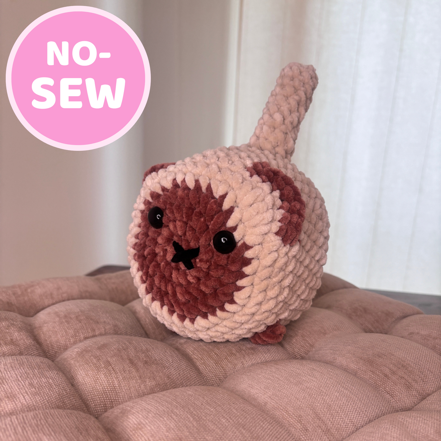 Loaf Cat Crochet Pattern – Himalayan (No Sew)