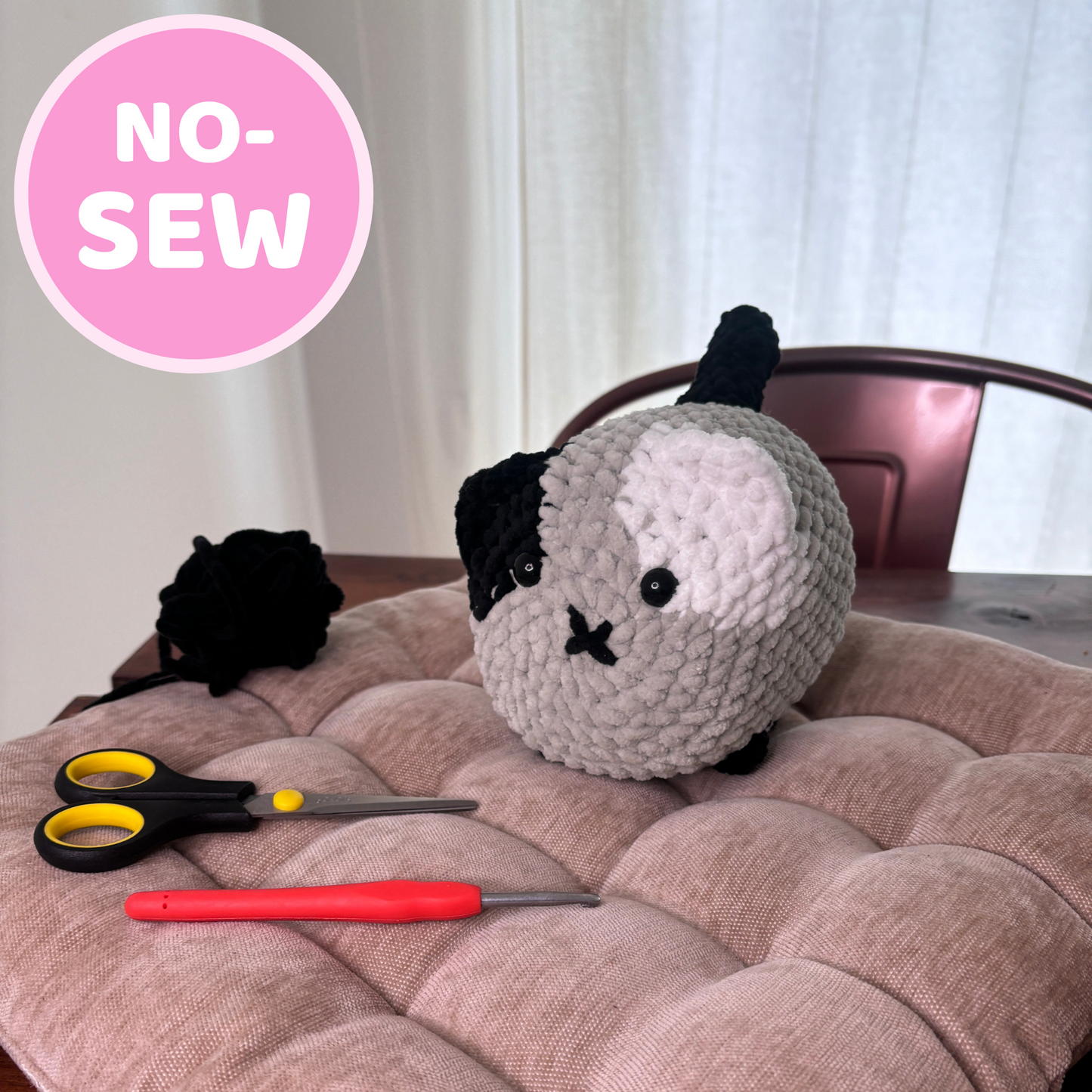 No Sew Loaf Cat Crochet Pattern – Adorable Beginner Plushie (PDF Download)