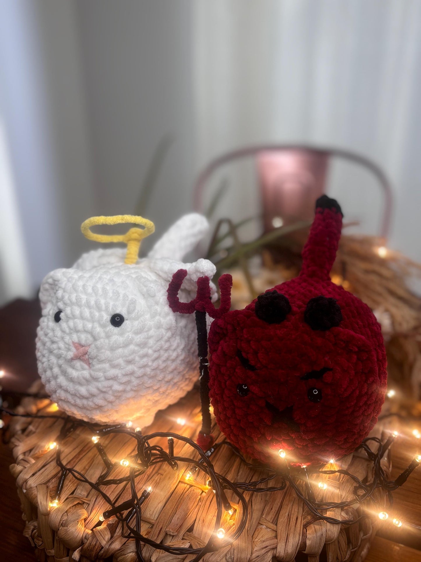 Angel and Devil Loaf Cat Amigurumi Crochet Pattern Bundle – Low Sew Cat Plush PDF Tutorials – Cute and Spooky Crochet Patterns