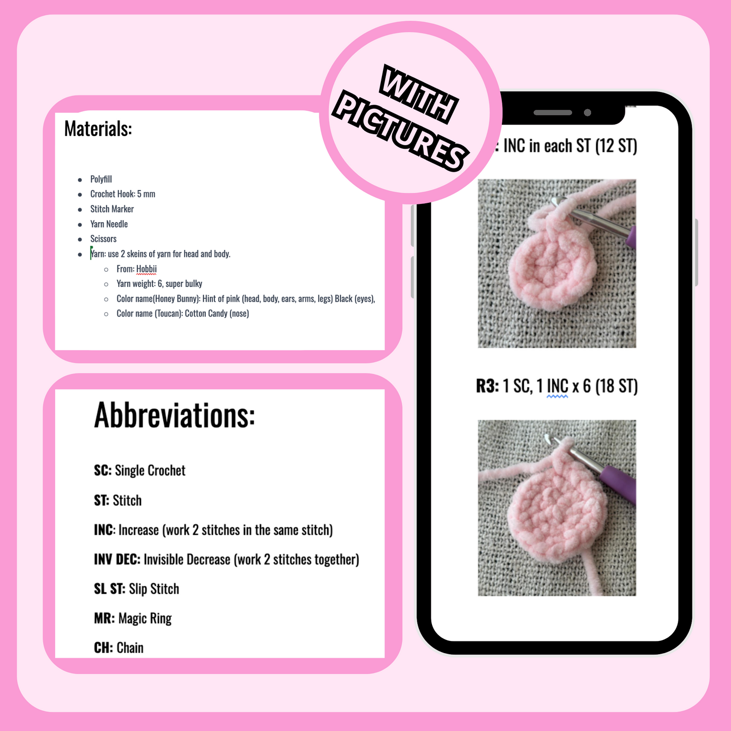Bunny Snuggler Crochet Pattern – Baby Lovey Amigurumi PDF