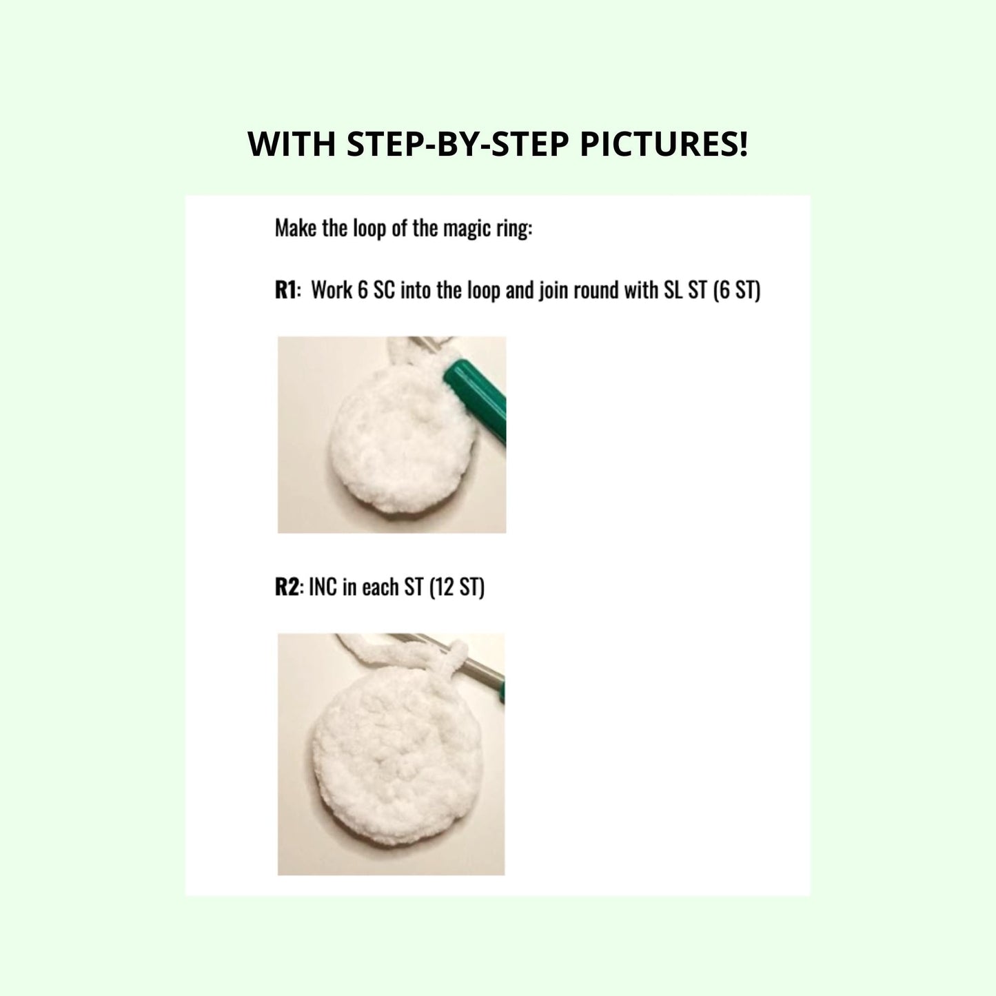 Panda Amigurumi Crochet Pattern | Cute No Sew Puff Stitch Panda Plush | Easy Beginner PDF Tutorial by DonnaLoops