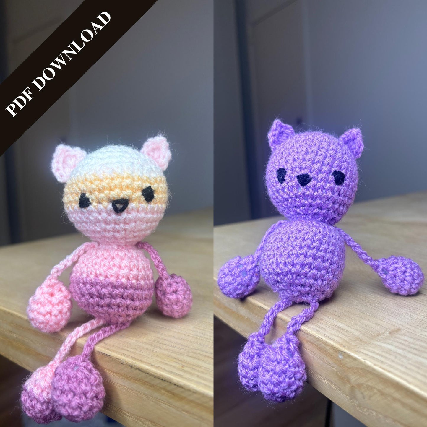 Mini Cat Amigurumi Pattern – Easy Crochet Plushie PDF for Beginners
