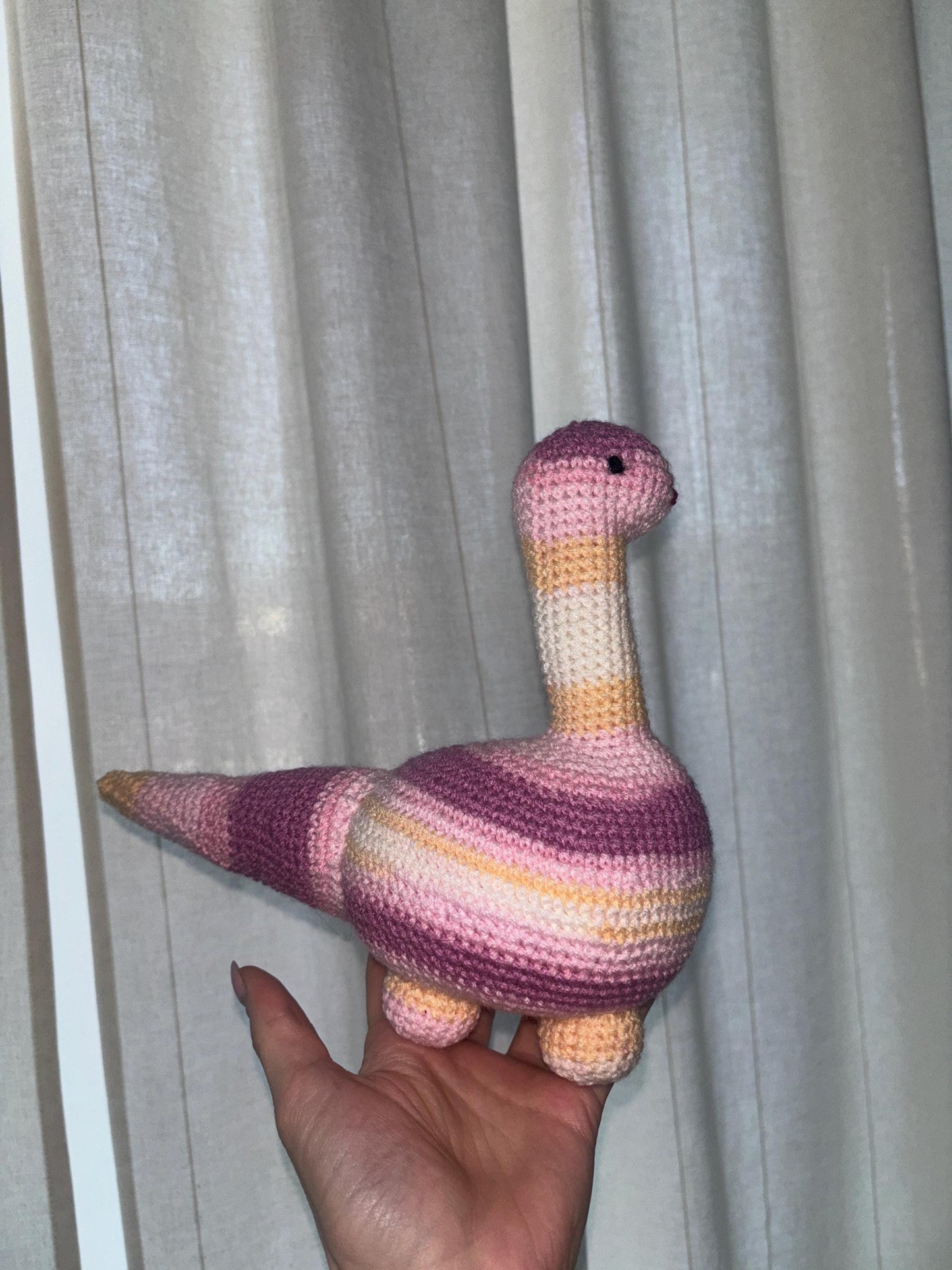 Cute Brontosaurus Amigurumi Dinosaur Crochet Pattern - Beginner Friendly