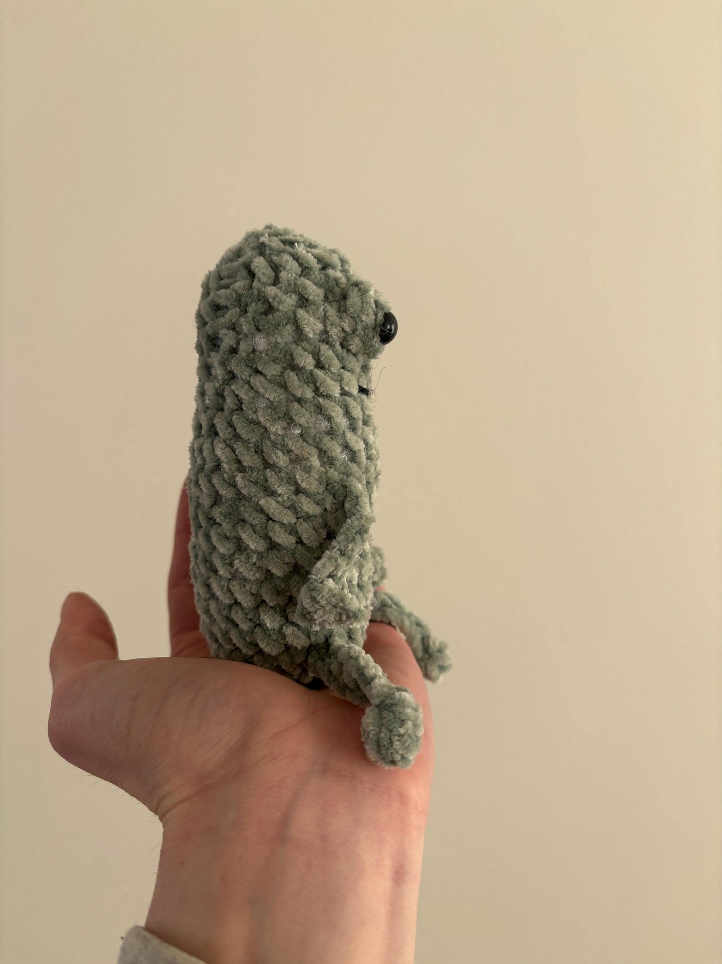 No Sew Amigurumi Pattern Pickle Leggy Frog Crochet | Puff Stitch Eyes | Beginner Frog Plush Pattern Crochet Toy Tutorial