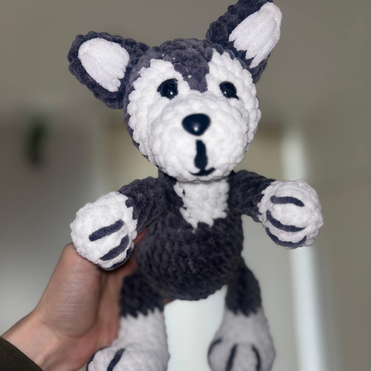 Husky Amigurumi Crochet Pattern Cute DIY Dog Plush Tutorial