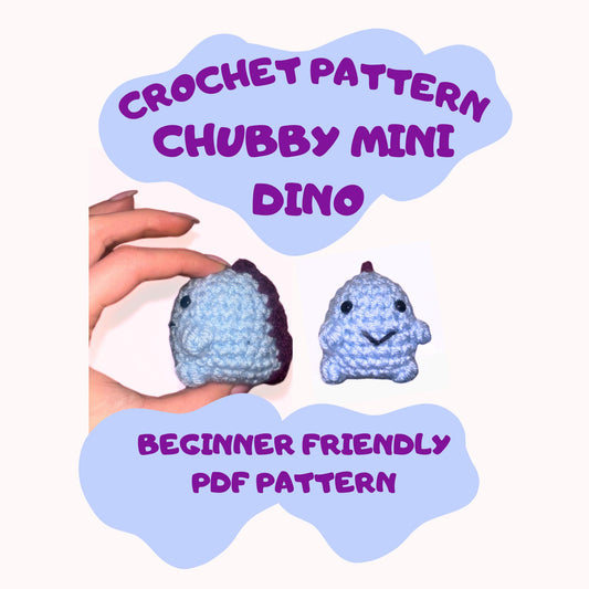 Adorable Mini Blue Dino Crochet Pattern | Easy &amp; Beginner-Friendly Amigurumi Plushie