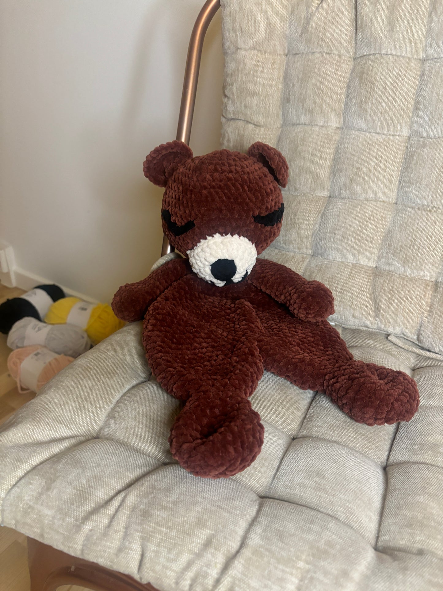 Crochet Bear Snuggler Pattern – Amigurumi Snuggler Plush – Crochet Pattern for Baby Gift, Crochet Teddy Bear, Crochet Animal Pattern