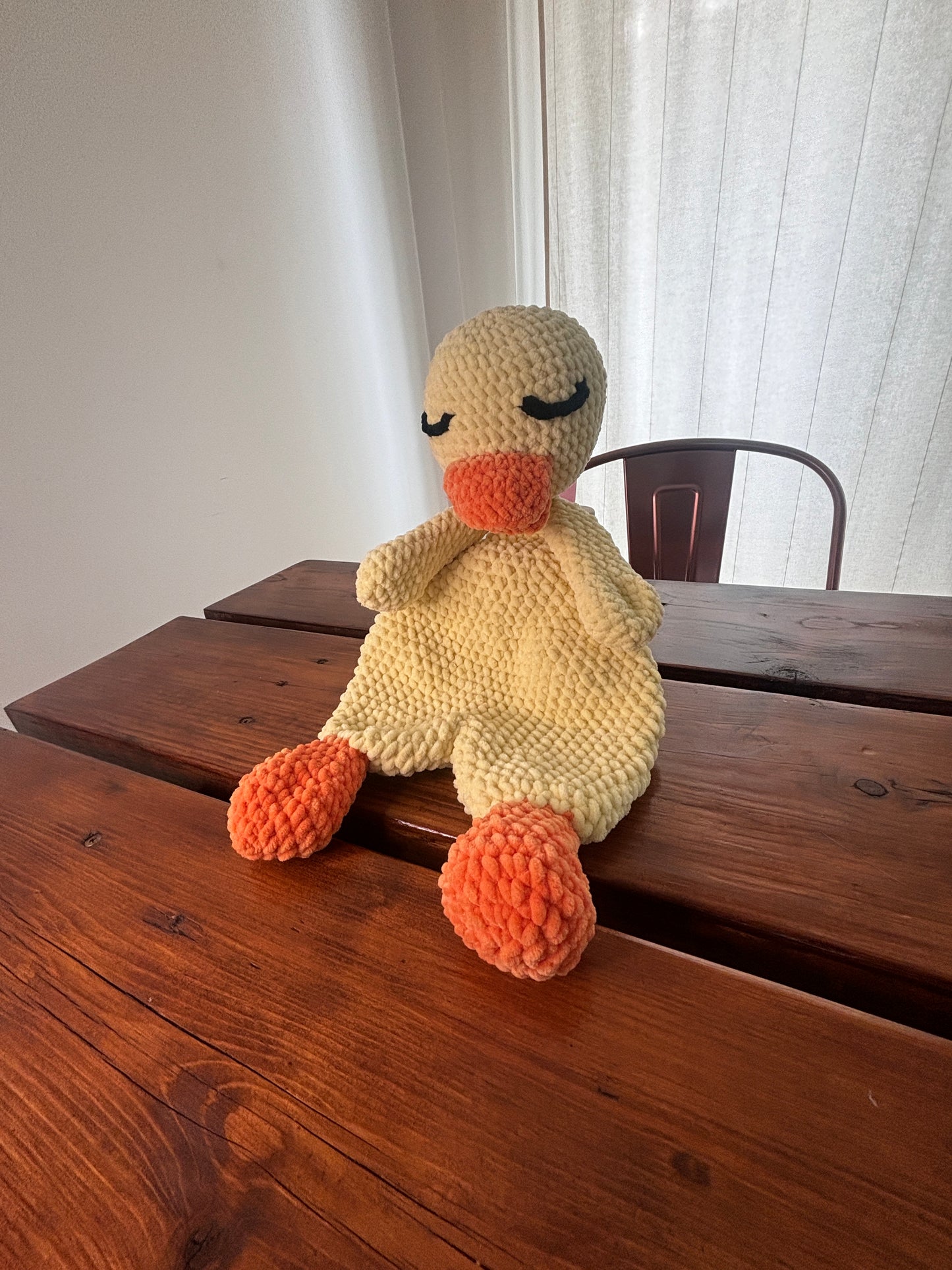 Crochet Duck Snuggler Pattern - Cuddly Amigurumi Lovey for Babies