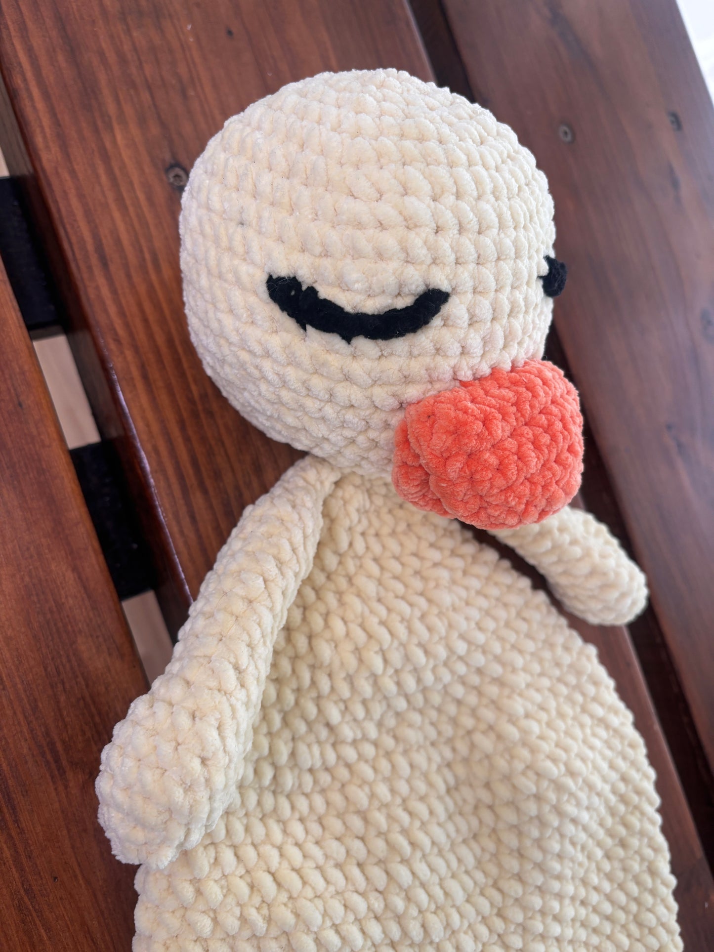 Crochet Duck Snuggler Pattern - Cuddly Amigurumi Lovey for Babies