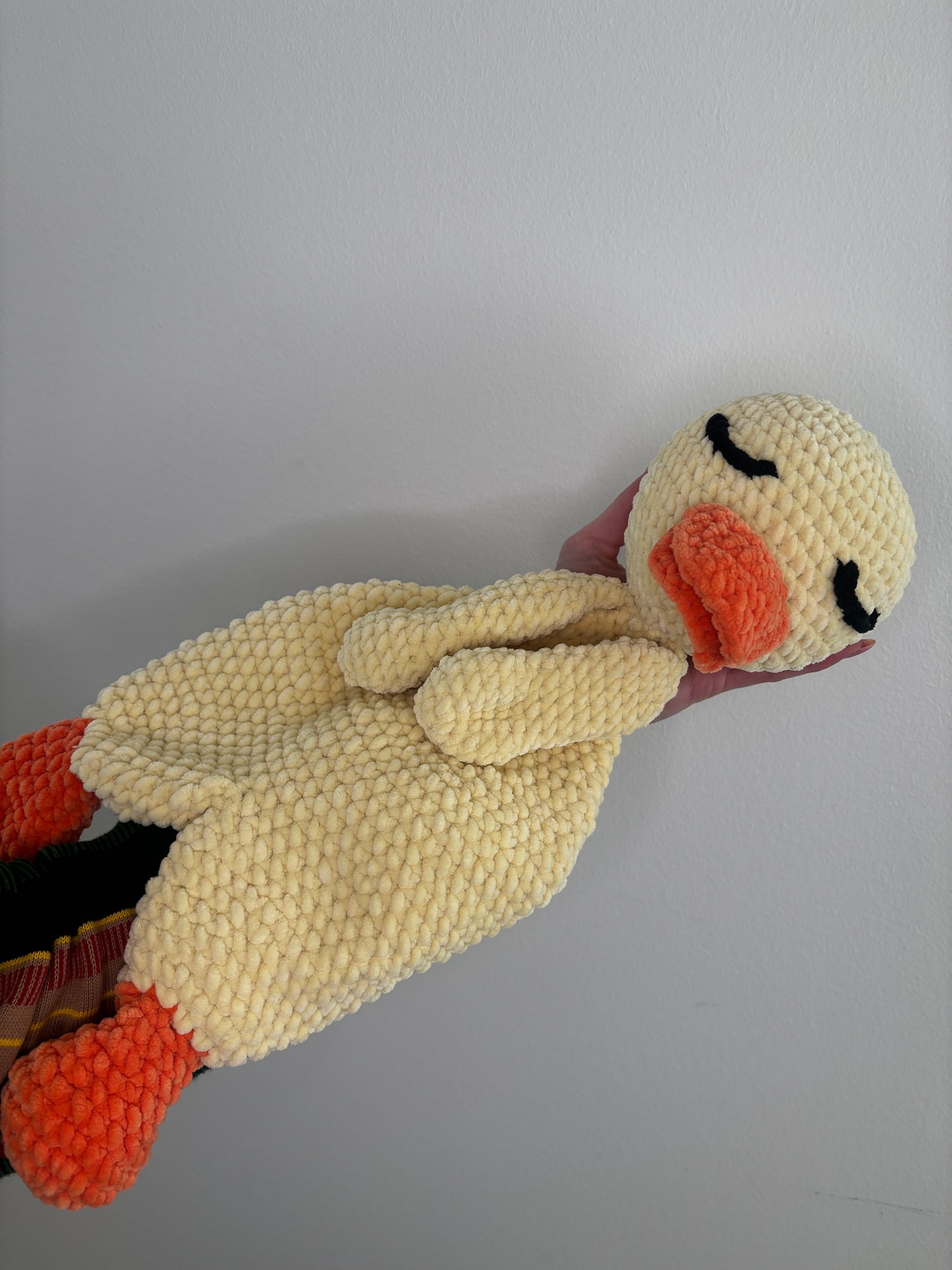 Crochet Duck Snuggler Pattern - Cuddly Amigurumi Lovey for Babies