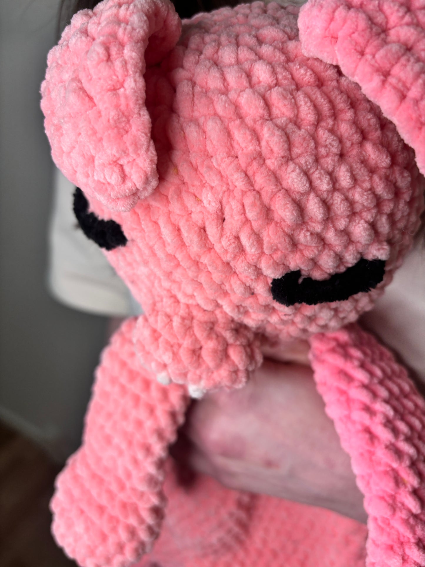 Pig Snuggler Crochet Pattern – Plush Lovey + Baby Blanket Design