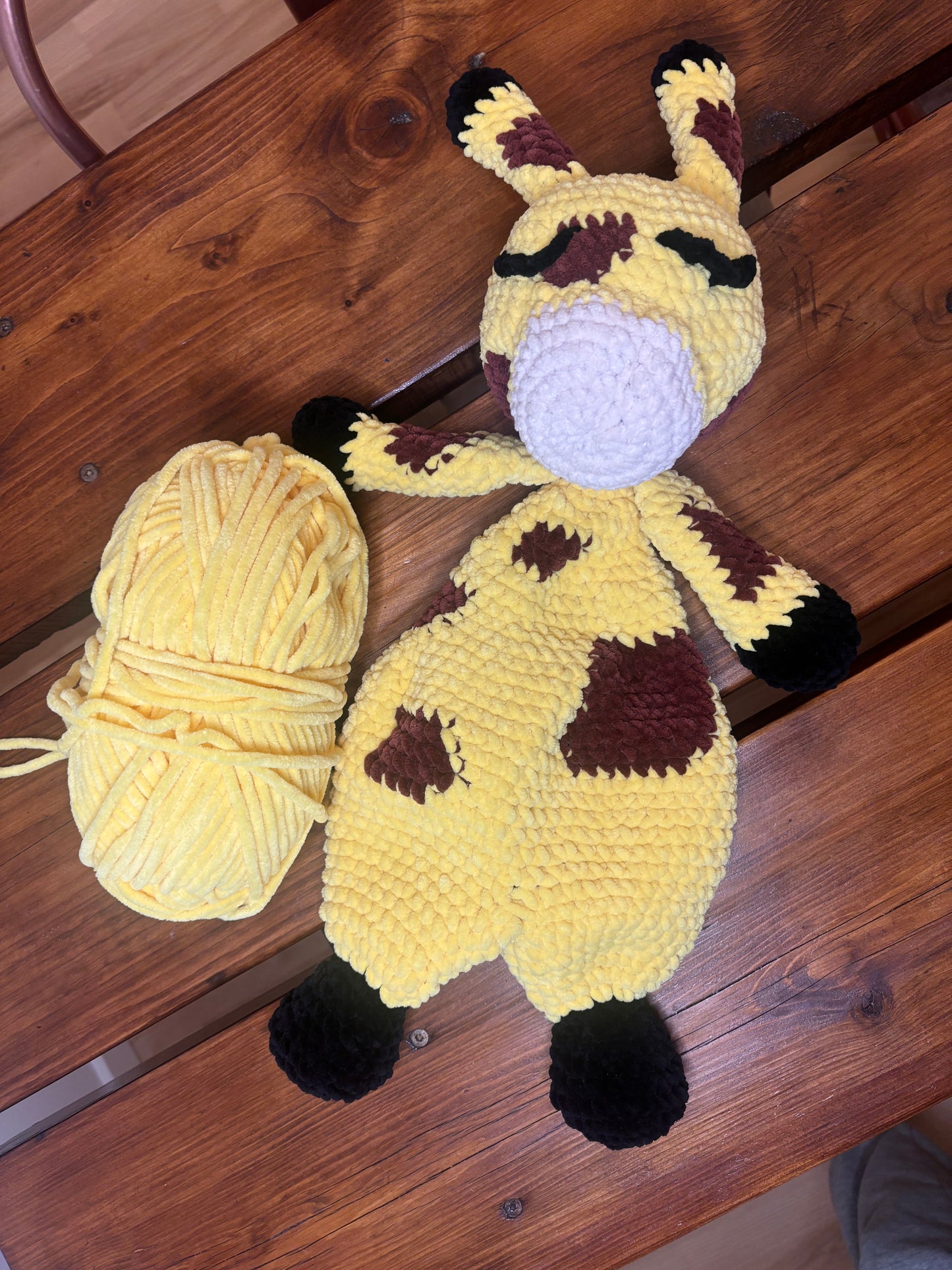 Giraffe Crochet Snuggler Pattern – Lovey Amigurumi Plush Blanket | Easy Digital PDF