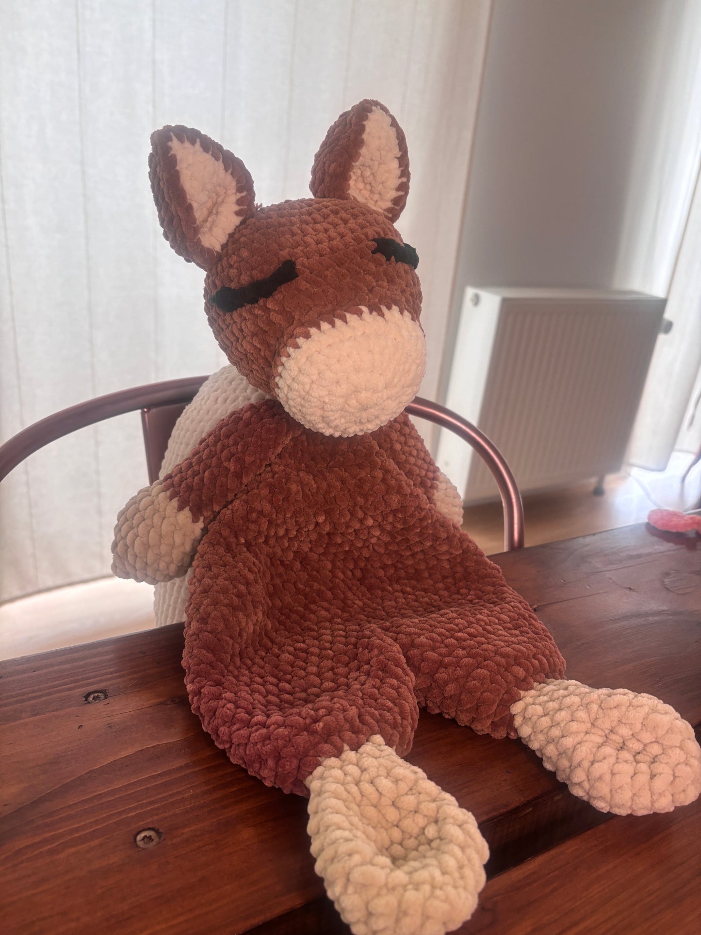 Donkey Snuggler Crochet Pattern – Baby Lovey Amigurumi