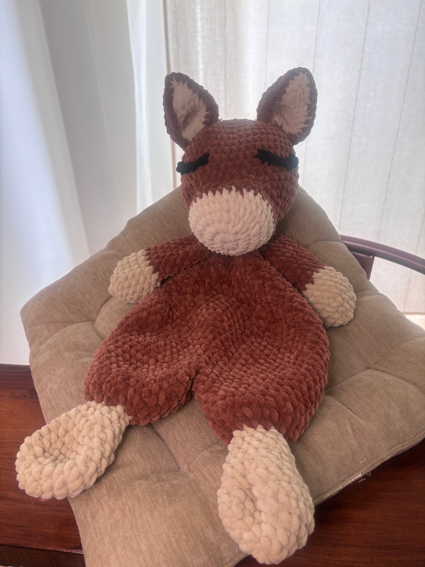 Donkey Snuggler Crochet Pattern – Baby Lovey Amigurumi