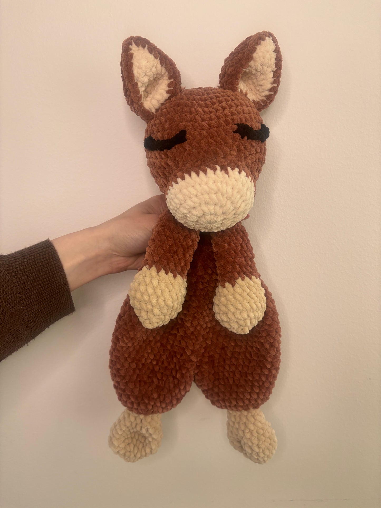 Donkey Snuggler Crochet Pattern – Baby Lovey Amigurumi