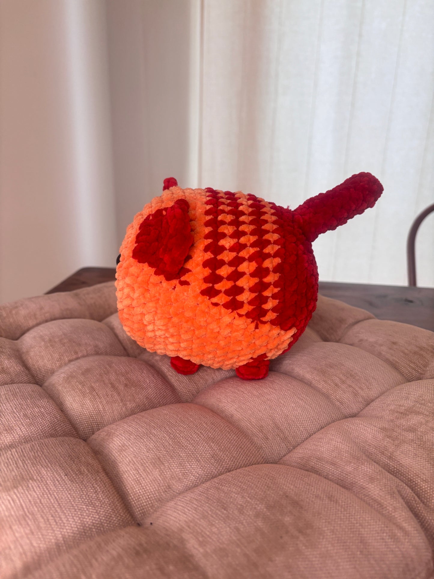 Loaf Cat Crochet Pattern – Orange (No Sew)