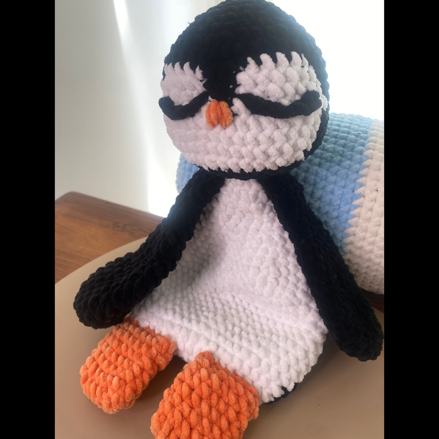 Penguin Snuggler Crochet Pattern – Amigurumi Lovey for Babies & Gifts