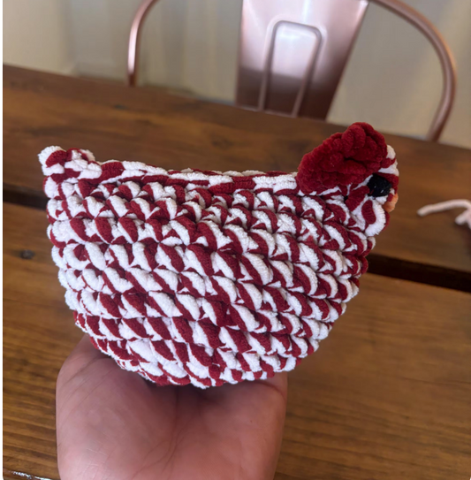 Chunky Chicken Crochet Pattern – Beginner Plushie Amigurumi in Thick Yarn (PDF)
