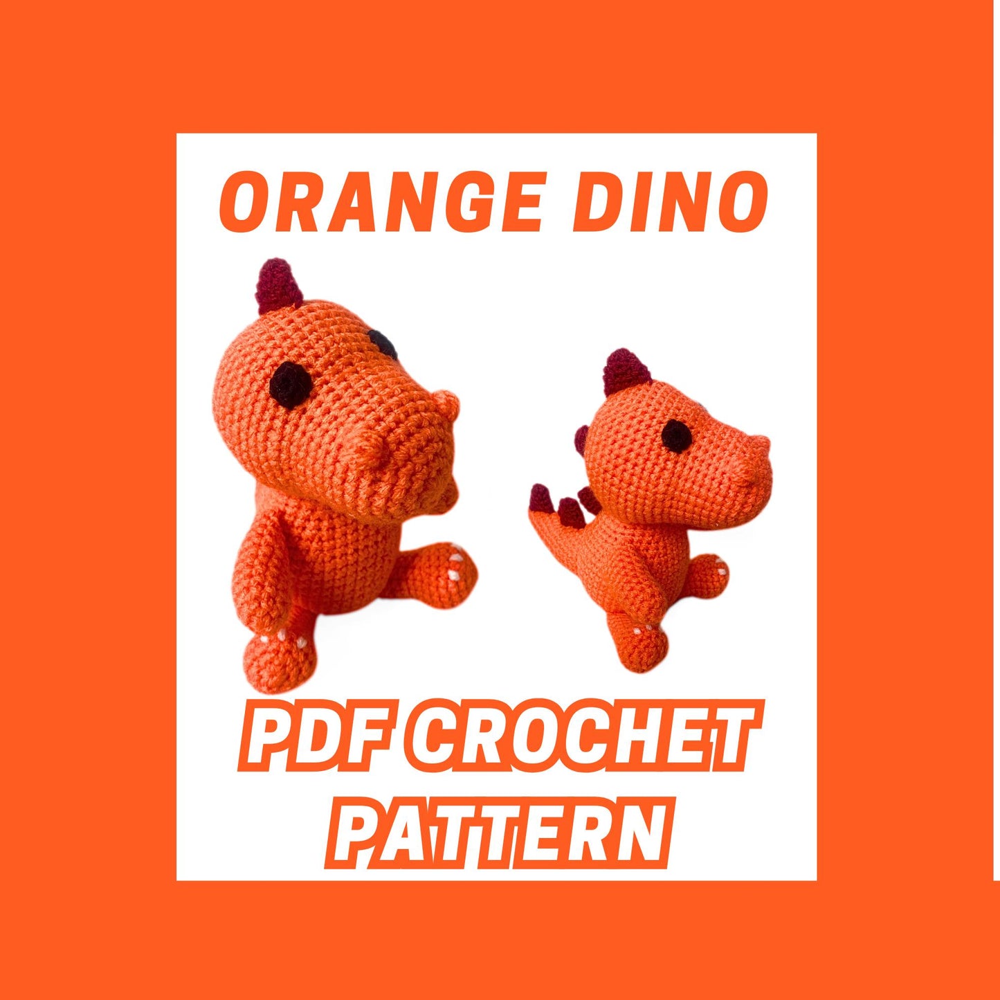 Easy T-Rex Amigurumi PDF - Crochet Dinosaur Pattern - Perfect for Beginner Crocheters!