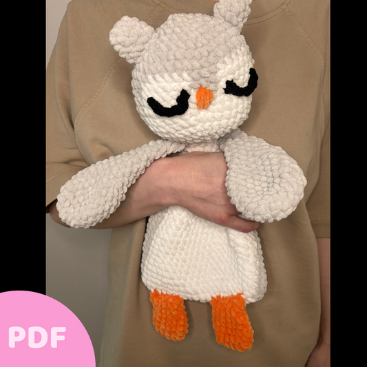 Crochet Owl Snuggler Pattern – Easy Baby Lovey PDF
