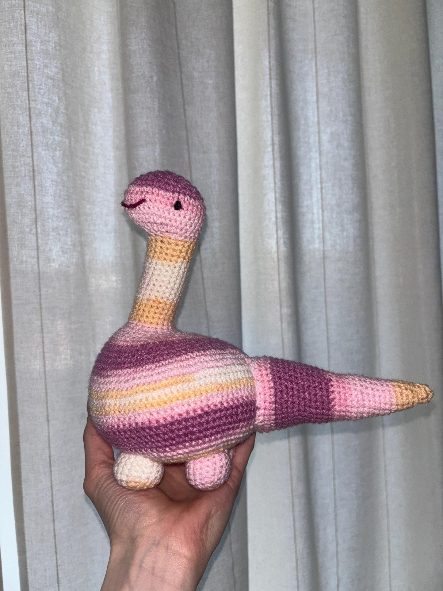 Cute Brontosaurus Amigurumi Dinosaur Crochet Pattern - Beginner Friendly