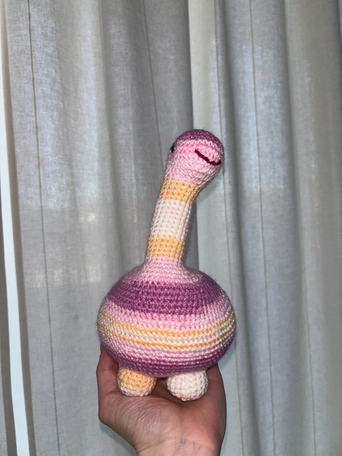 Cute Brontosaurus Amigurumi Dinosaur Crochet Pattern - Beginner Friendly