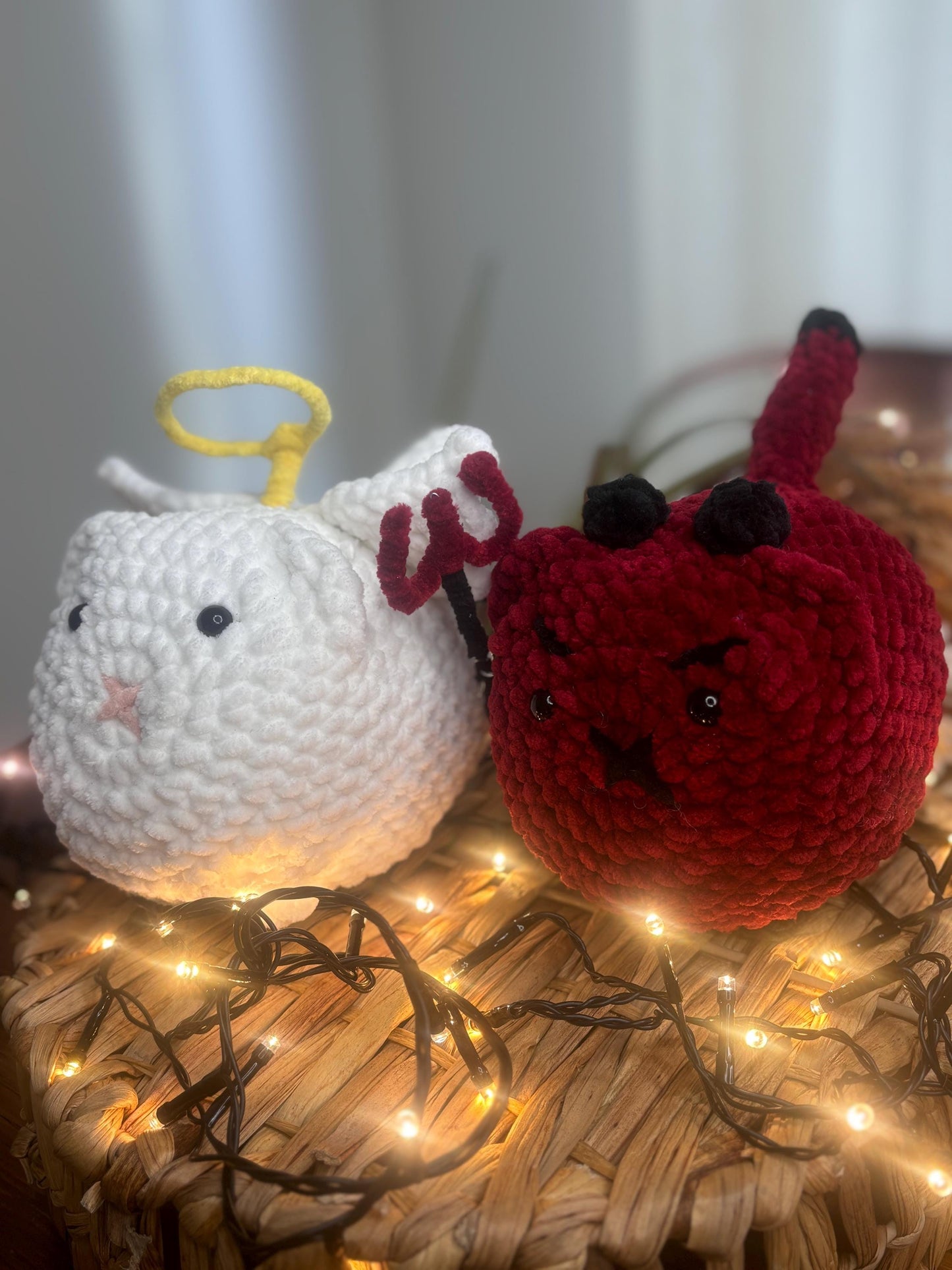 Angel and Devil Loaf Cat Amigurumi Crochet Pattern Bundle – Low Sew Cat Plush PDF Tutorials – Cute and Spooky Crochet Patterns