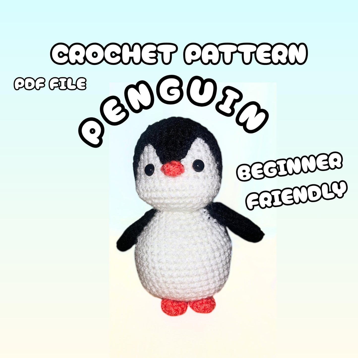 Crochet Pattern Penguin - Cute Penguin Plush Amigurumi Tutorial