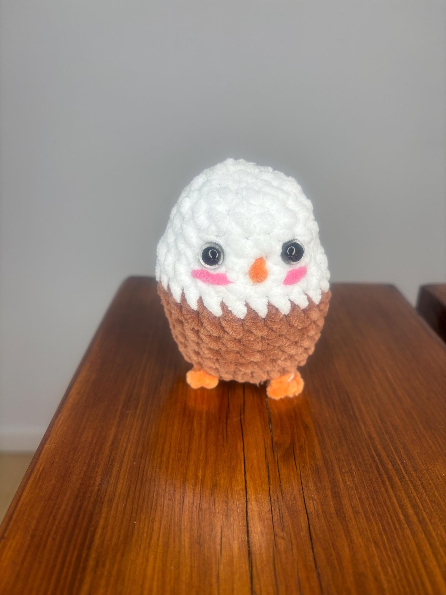 Mini No-Sew Eagle Crochet Pattern – Chubby Amigurumi Bird PDF, Easy Plushie Toy, Bald Eagle Crochet Pattern, Patriotic Animal Gift