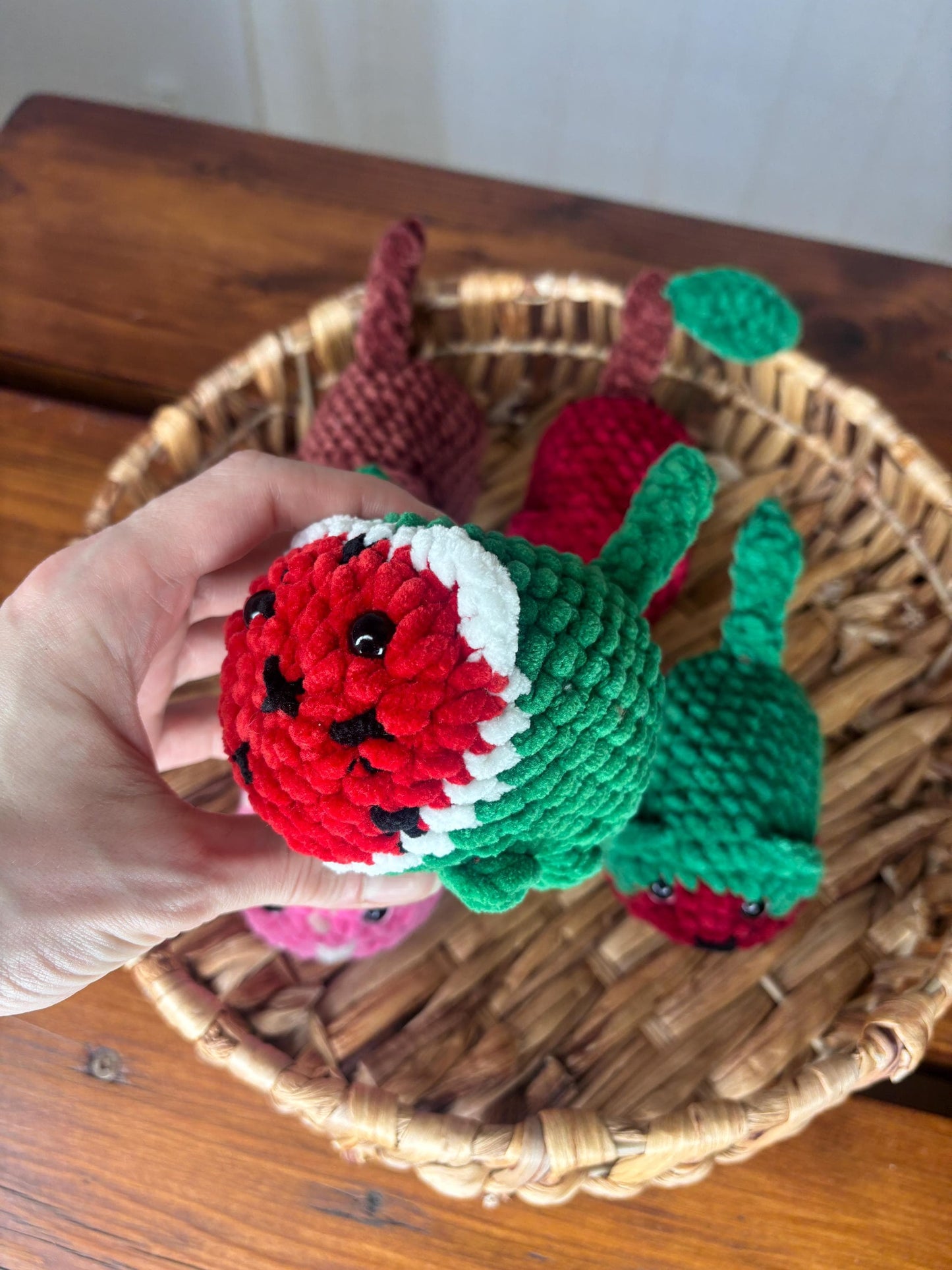 No Sew Watermelon Loaf Cat Crochet Pattern – Cute Kawaii Amigurumi Plushie – Easy Beginner Cat Tutorial – Food Plush Pattern
